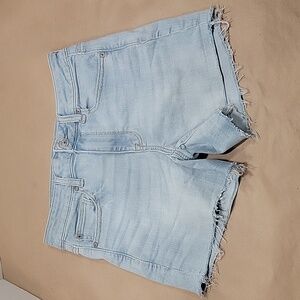 American Eagle, Size 6, Ne(x)t Level Stretch, Light Wash, Raw Hem Shorts